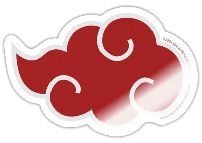 Produktbild von Spreadshirt Naruto Shippuden Akatsuki-Symbol Sticker Aufkleber, 10 x 10 cm, Weiß glänzend