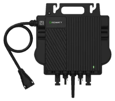 Produktbild von SUNNIVA 920W Balkonkraftwerk BIFAZIAL FULLBLACK komplett Steckdose GROWATT NEO-800M-X 800W Wechselrichter, Solaranlage 2x460W Glas Solarmodule,5m Kabel