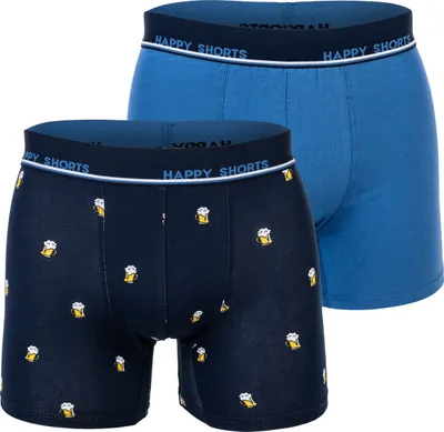 Produktbild von Happy Shorts Herren Boxer Shorts, 2er Pack - Retro Jersey, Logobund Beer 2XL