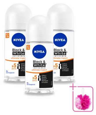 Obrázek produktu pro 3 x NIVEA Deodorant ve spreji Black & White Ultimate Impact, 50 ml - Balení po 3 kusech