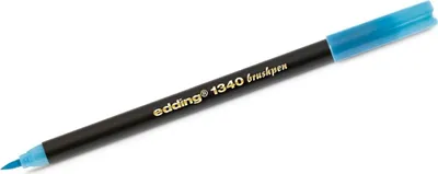 Immagine prodotto di Pennarello a pennello edding 1340 Brushpen  blu azzurro, confezione da 10 pezzi