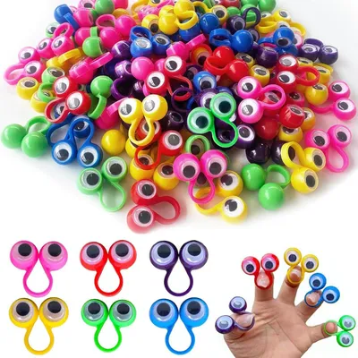 Obrázok produktu pre Prstové bábiky 100 kusov, 6 farieb, plast, vzdelávacia hračka