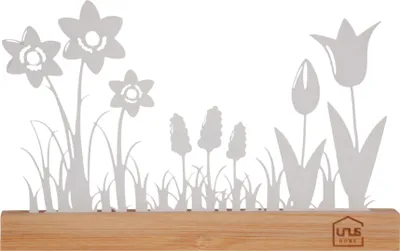 Produktbild von UNUS Deko Aufsteller Frühlings-Dekoration, Blumenwiese, Design A, weiß