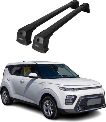 Image de Barres de toit transversales pour Kia Soul 2019-2025 SUV Aluminium Noir