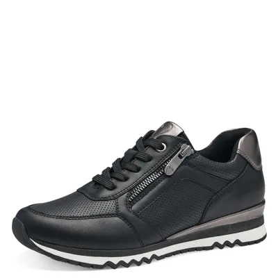 Produktbild von MARCO TOZZI Damen Sneaker Reißverschluss Metallic Optik 2-23782-41, Größe:39 EU, Farbe:Schwarz