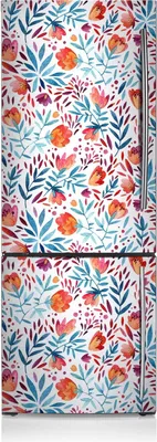 Produktbild von Kühlschrank Aufkleber Kühlschrankmagnete Dekoration Kühlschrankfolie 60x205 cm - Vintage Maki.