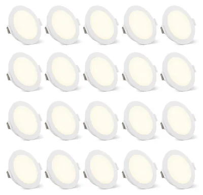 Produktbild von Gr4tec LED Einbaustrahler 230V 68mm, 5W Spots IP65 Warmweiß, 20er Set