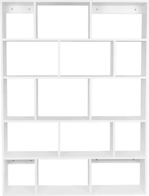 Produktbild von Domax Home Schweberegal FTS 4, Weiß, 105x141x18 cm, melaminbeschichtet, modernes Design für Wohn-, Schlaf- und Kinderzimmer, Büro