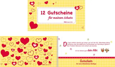 Produktbild von Gutscheinheft / "12 Gutscheine für meinen Schatz"