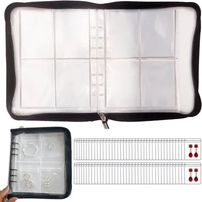 Produktbild von Famanu Schmuck Organizer mit 80 Fächern - Transparent, Schwarz