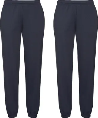 Produktbild von Doppelpack Fruit of the Loom Classic Elasticated Cuff Jog Pants + GRATIS MyShirt Stoffbeutel