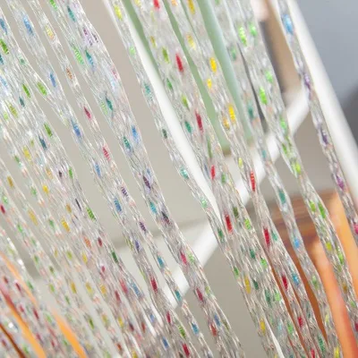 Zdjęcie produktu dla Wielobarwna kurtyna przeciw owadom i hałasowi z PVC CRISTAL – 100 x 220 cm.