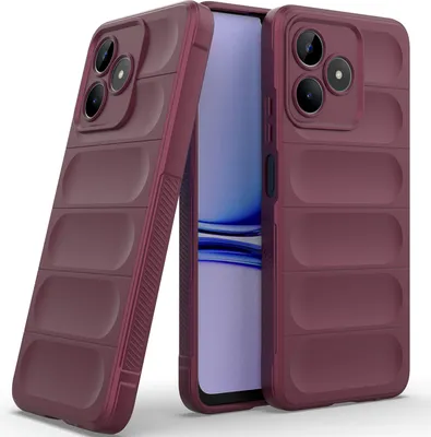 Produktbild von Handyhülle für Realme C55 Weich TPU Silikon Stossfest Anti-rutsch Hülle bordeaux