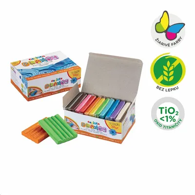 Zdjęcie produktu dla Carioca plastelina, mix kolorów - 3 × 60 g