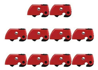 Image de Kit de 10 pièces pour la procédure de blocage et d'étiquetage (Lockout/Tagout), conçu pour les disjoncteurs, système de verrouillage de sécurité électrique, adapté à l'industrie, à la chimie et aux électriciens