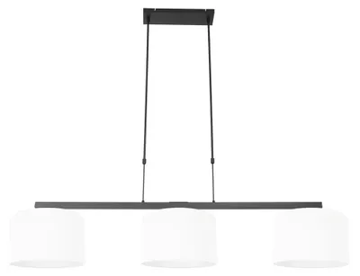 Produktbild von Hängeleuchte, 3-Flammig, schwarz, weiß, L 120 cm