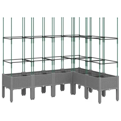 Produktbild von Pflanzkübel mit Rankgitter Hellgrau 160x120x142,5 cm PP