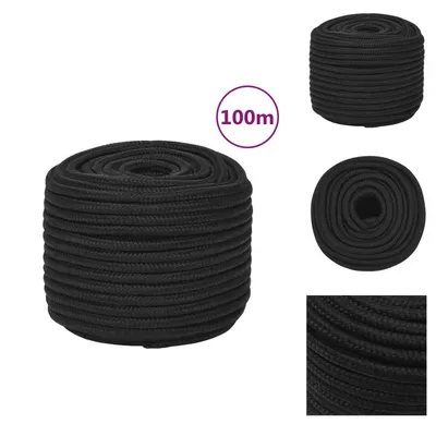 Immagine prodotto di vidaXL Corda per barca nera 12 mm 100 m polipropilene - Corde