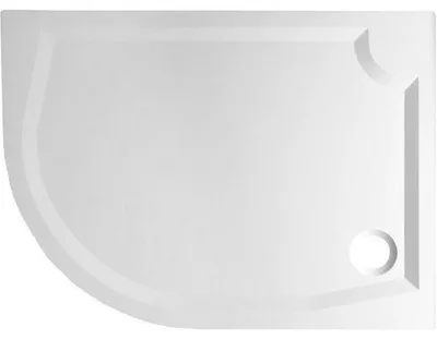 Zdjęcie produktu dla Wanny Gelco - Brodzik prysznicowy RIVA, 1000x800 mm, prawy, biały GR10080R