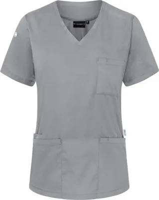 Produktbild von KARLOWSKY Damen Schlupfkasack ESSENTIAL V-Neck Regular Platingrau XL