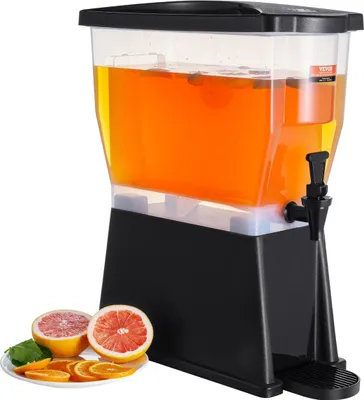 Zdjęcie produktu dla Dozownik napojów, 3-galonowy dozownik napojów na imprezy, plastikowy dozownik soków z pokrywką z kranikiem, dozownik mrożonej herbaty, lemoniady, soków i wody, do restauracji, hoteli, imprez