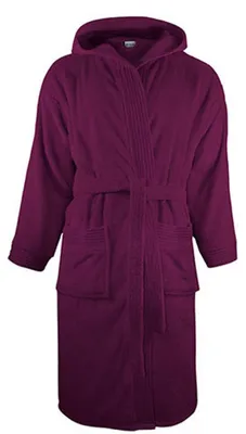 Image de The One Towelling - Peignoir unie pour homme/femme, à capuche LT4896 (L-XL) (prune)