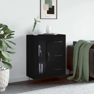 Immagine prodotto di vidaXL Credenza nera 69,5x34x90 cm Materiale a base di legno