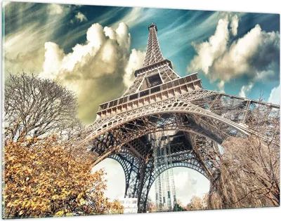 Produktbild von Bilder auf glas - Eiffel technik europa frankreich - 120x80cm - Glasbilder - Wandbilder - Kunstdruck - zum Aufhängen bereit - Wanddekoration aus Glas - Glas Bilder - Wandbild auf Glas - GAA120x80-2489