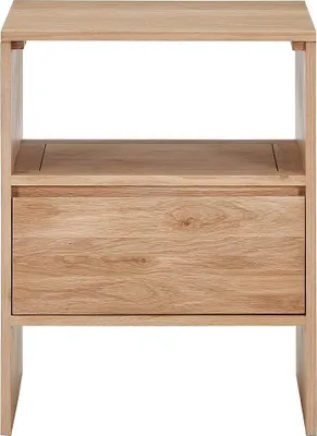 Produktbild von Waschtischunterschrank aus massiver Eiche – Hell natur – 60 cm – CAVIZO