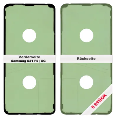 Produktbild von 5x Samsung Galaxy S21 FE 5G Akkudeckel Klebefolie Kleber Backcover Adhesive Rahmen Batterie Glue