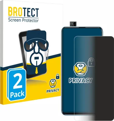 Produktbild von 2x BROTECT Sichtschutzfolie für Huawei P smart Pro 2019 Anti-Spy Privacy Sichtschutz Blickschutz Folie Blaulicht-Schutz