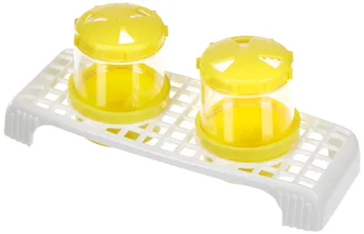 Zdjęcie produktu dla Solniczka i pieprzniczka, pojemnik na przyprawy, wielokrotnego użytku, wykonany z tworzywa sztucznego, kolor żółty