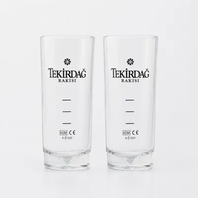 Produktbild von Tekirda- Rakisi Rakiglas 2er Set - Original Longdrink Gläser mit Eichstrichen | Raki Trinkgläser Bar & Genussglas