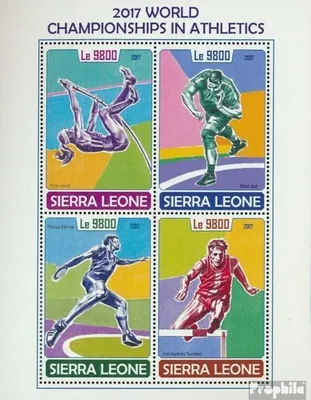 Produktbild von Briefmarken Sierra Leone 2017 Mi 9020-9023 Kleinbogen (kompl. Ausg.) postfrisch Leichtathletik 2017