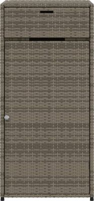 vidaXL Zahradní skříňka šedá 55x55x111 cm poly ratan
