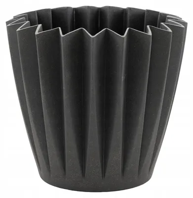Produktbild von Moderne Bambusvase Grau mit 17cm Durchmesser