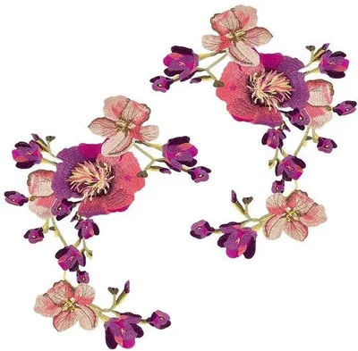 Produktbild von Polyester-Blumen- Stoffpads - 50 x 32,5 cm - Valentinstag-Accessoires - Dekoration - Nähsachen