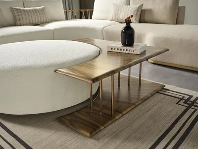 Immagine prodotto di Tavolino da caffè, arredamento  legno, design moderno, soggiorno, colore marrone