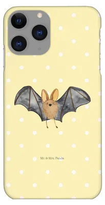 Produktbild von Mr. & Mrs. Panda Iphone 11 Pro Handyhülle Fledermaus Flügel - Gelb Pastell - Geschenk, Premium Kunststoff, Lustige Sprüche, Handy Case