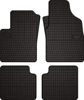 Produktbild von Gummi-Fußmatten für Fiat 500 C 2007-2013 (Cabrio) – 4-tlg, Schwarz, passgenau – Wielganizator SolidPRO