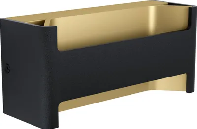 Produktbild von FELONICHE Wand-/Deckenleuchte Lampe Beleuchtung - L22 x H10 x AL7,5 cm - schwarz, gold - 10W inkl. - IP20