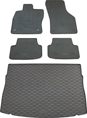 Produktbild von Rigum Gummi Fußmatten + Kofferraumwanne im Set für VW Golf 7