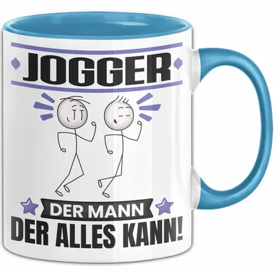 Produktbild von Jogger Tasse Geschenk für Jogger Der Mann Der Alles Kann Geschenkidee zum Geburtstag (Blau)