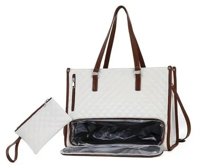Produktbild von 2-in-1-Tas aus Leder in Schwarz, 42*30*17 cm