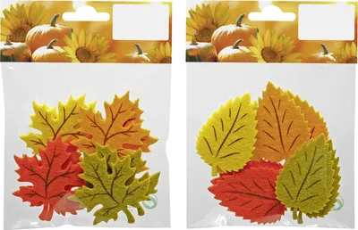 Produktbild von Deko-Herbstblätter aus Filz 6 cm bunt 8 Stück