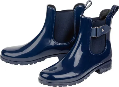Produktbild von Esmara Damen Gummistiefel Regenstiefelette Halbstiefel Stiefeletten seitliche Gummizüge Farbe Navy  Größe 38