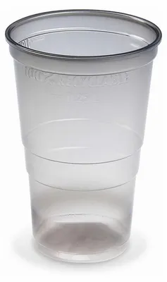 Produktbild von 184x Mehrwegbecher Pfandbecher rauch-grau transparent PP Eichstrich 0,25 l Ø 7,8 cm
