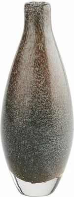 Obrázok produktu pre Darčeková spoločnosť Linen Vase Glitter Bubbles, úzka, váza na kvety, stolová váza, dekoratívna váza, sklo, sivá, v. 18,1 cm, 1087201004