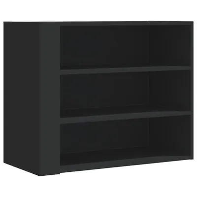 Image de Armoire murale noir 75x35x60 cm bois d'ingénierie