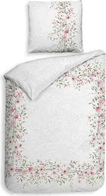 Produktbild von Heckettlane White Bettbezug Jolie - 135x200 cm + 1 Kissenbezug - Hergestellt aus 100% Baumwoll-Satin